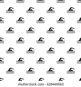 Swimmer pattern seamless in simple style vector illustration