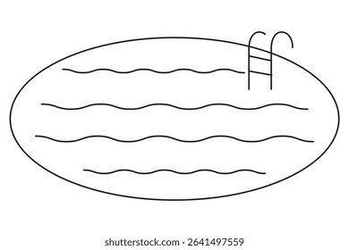 Swimmer pool vector icon . Swimming pool  sport icon for fitness applications. design EPS10
