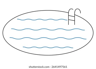 Swimmer pool vector icon . Swimming pool  sport icon for fitness applications. design EPS10
