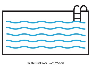 Swimmer pool vector icon . Swimming pool  sport icon for fitness applications. design EPS10
