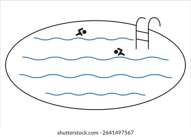 Swimmer pool vector icon . Swimming pool  sport icon for fitness applications. design EPS10
