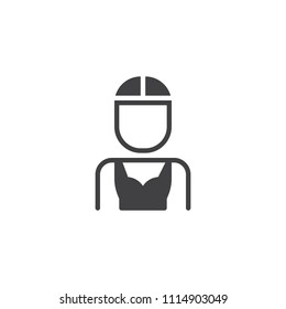 Swimmer portrait vector icon. filled flat sign for mobile concept and web design. Swimmer man simple solid icon. Symbol, logo illustration. Pixel perfect vector graphics