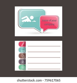Swimmer sign. Flat Vector Icon