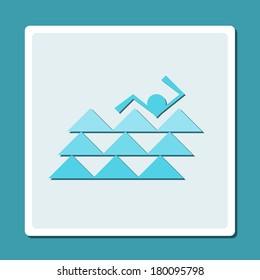 swimmer sign symbol of swimming pool for web and mobile application