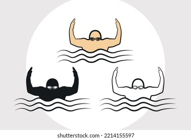 Swimmer SVG Printable Vector Design