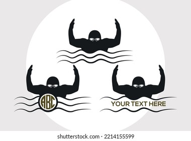 Swimmer SVG Printable Vector Design