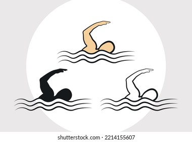 Swimmer SVG Printable Vector Design