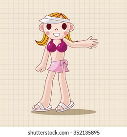 swimmer theme elements