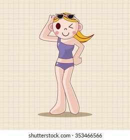 swimmer theme elements
