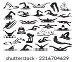 Swimmer Vector Bundle For Print, Swimmer clipart, Swimmer Illustration
