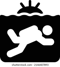swimmer vector icon isolated on white background.eps10.