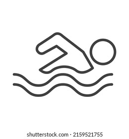 Swimmer Vector Icon Outline Swimming 260nw 2159521755 