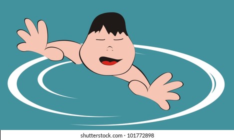 swimmer, vector illustration