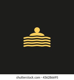 swimmer, water, icon