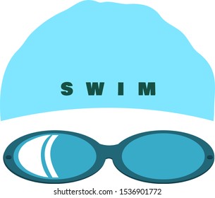 swimmer wearing cap and goggles