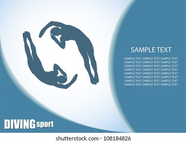 Swimmers background - vector illustration