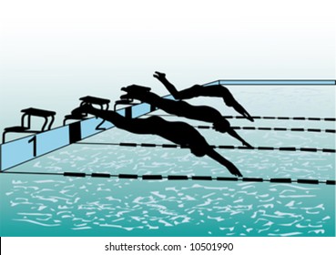 swimmers and their competition in the pool