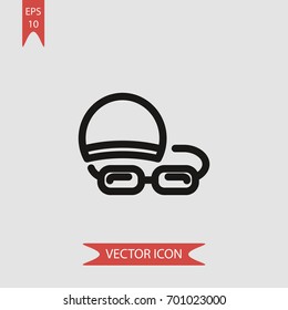 Swimming accessories vector icon illustration symbol