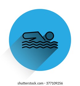 Swimming Aqua Aquatic Sport Game Icon Symbol Sign