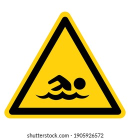 Swimming Area Symbol Sign, Vector Illustration, Isolate On White Background Label. EPS10