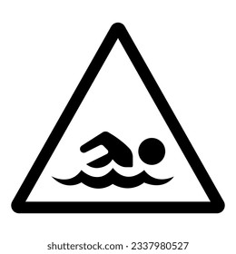 Swimming Area Symbol Sign, Vector Illustration, Isolate On White Background Label. EPS10