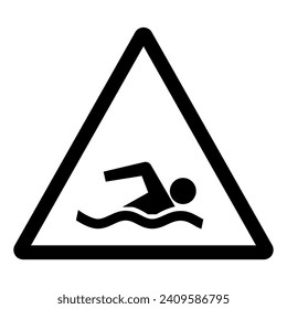 Swimming Area Symbol Sign ,Vector Illustration, Isolate On White Background Label. EPS10