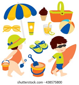 Swimming at the beach