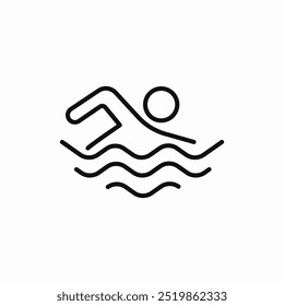 swimming beach icon sign vector