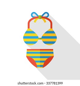swimming bikini flat icon