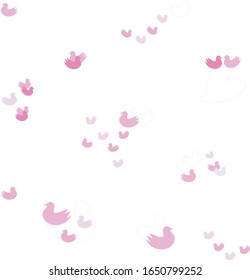 swimming birdies delicate background pattern