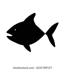 Swimming blue shark cartoon vector illustration isolated on white background