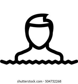 swimming boy icon