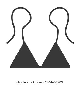 Swimming bra flat illustration