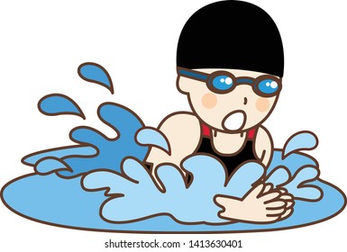 swimming breaststroke woman in the water