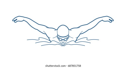 Swimmer Silhouette Images Stock Photos Vectors Shutterstock