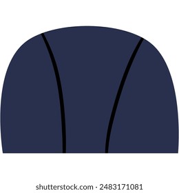 swimming cap, diving cap, swimming equipment decoration vector illustration