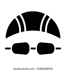 Swimming Cap Glyph Icon Design For Personal And Commercial Use