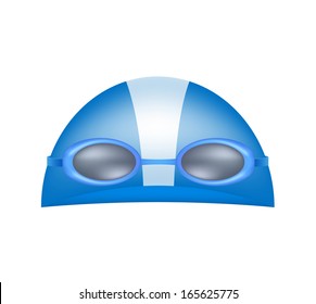 Swimming Cap And Goggles