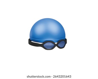 swimming cap icon 3d illustration render