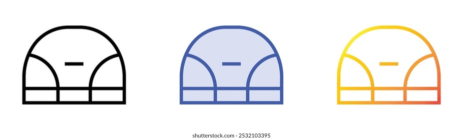 swimming cap icon. Linear, Blue Fill and Gradient Style Design Isolated On White Background