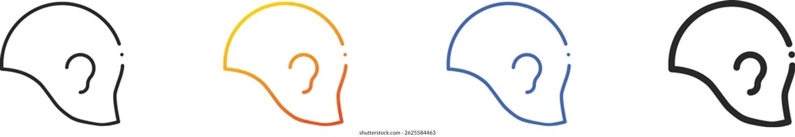 swimming cap icon.Thin Linear, Gradient, Blue Stroke and bold Style Design Isolated On White Background
