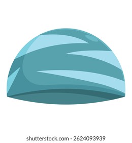 Swimming cap made with waterproof and elastic material allowing for a comfortable fit