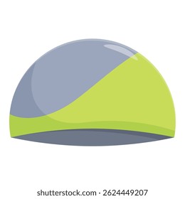 Swimming cap showing two tone color design, an essential accessory for water sports