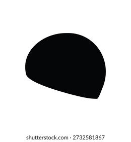 Swimming cap silhouette icon vector flat design.