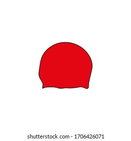 swimming cap, vector on white background