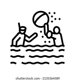 schwimmendes Kinderzeilensymbol, Vektorgrafik. Kinderzeichen. isoliertes Kontursymbol