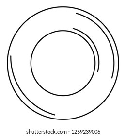 Swimming circle icon. Outline swimming circle vector icon for web design isolated on white background