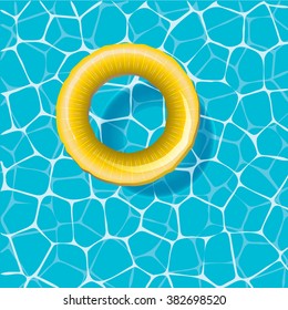 Swimming circle on the water