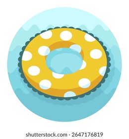 Swimming circle on the water vector icon. Beach. Summer. Summertime. Holiday. Vacation, eps 10