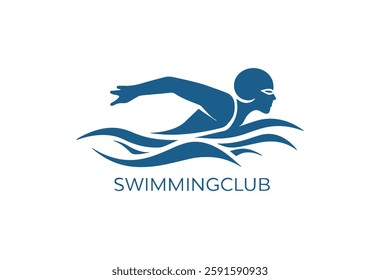  Swimming Club Logo – Professional Swimmer Icon